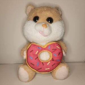 14”  Peek-a-Boo Toys Hilary the Hamster Bite Taken of Donut Stuffed Animal Plush